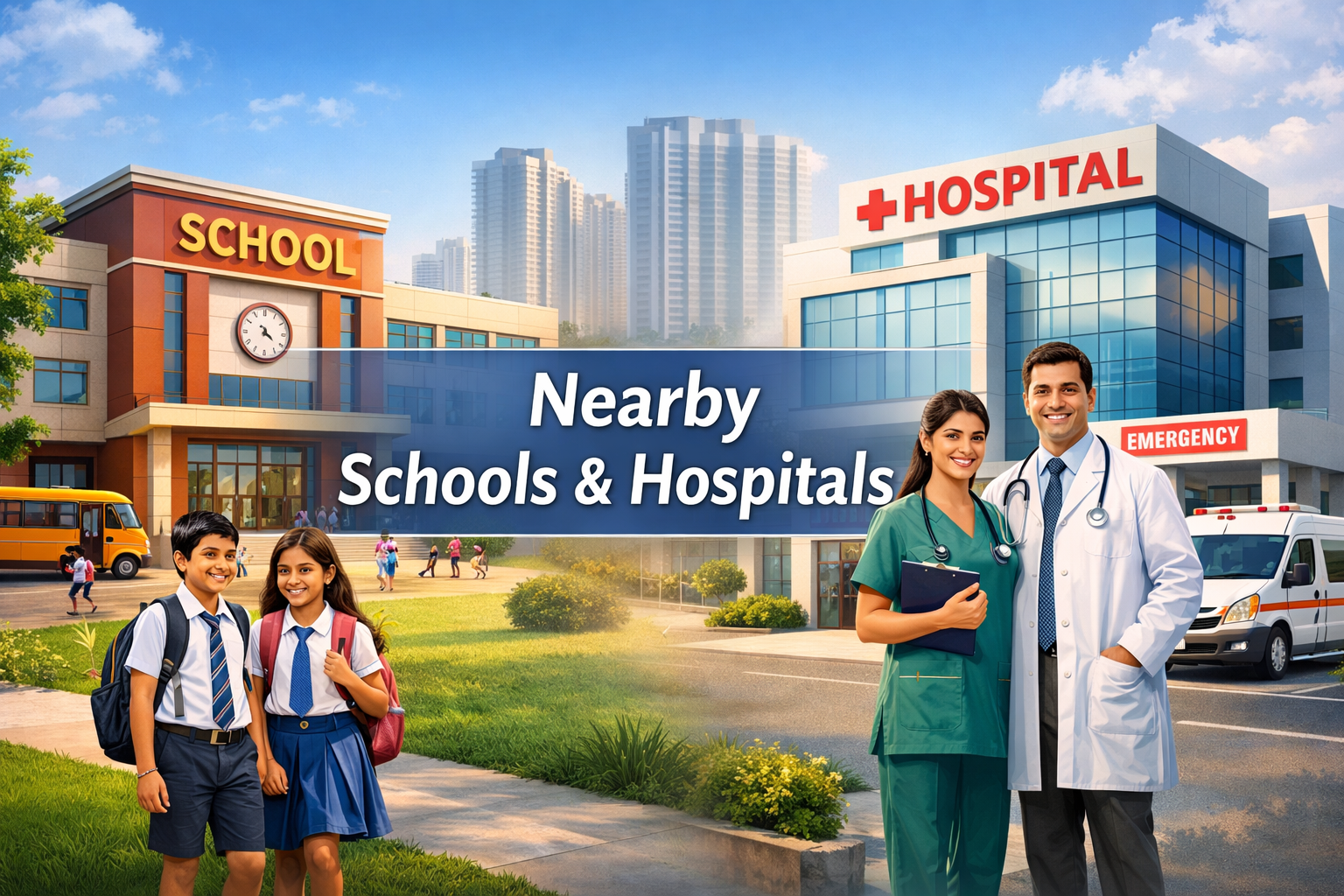 Nearby Schools & Hospitals