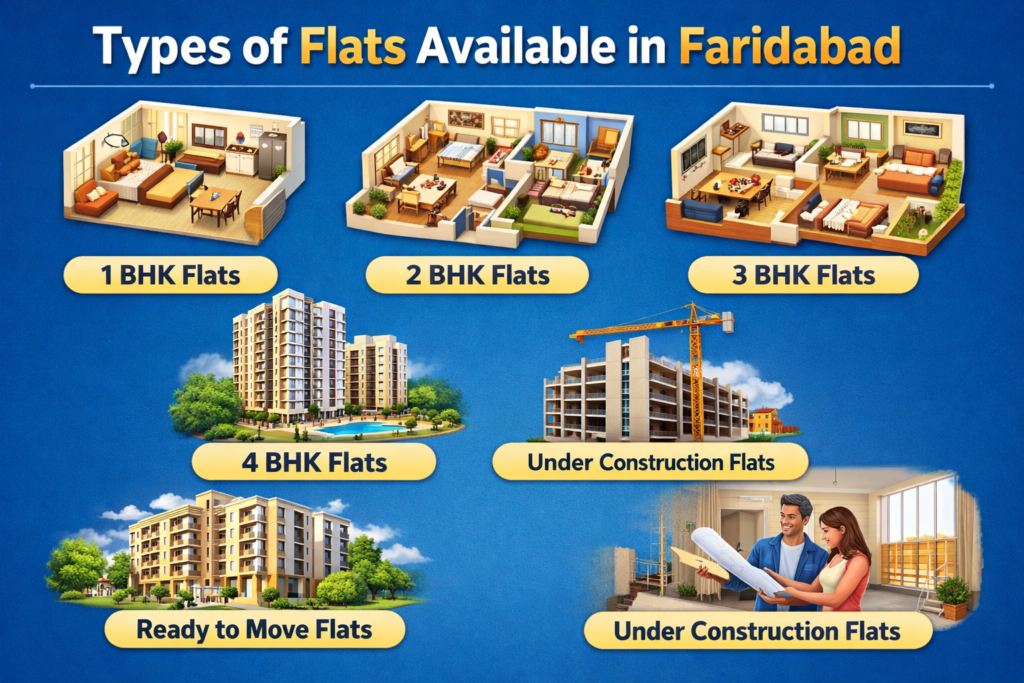 Types of Flats Available in Faridabad