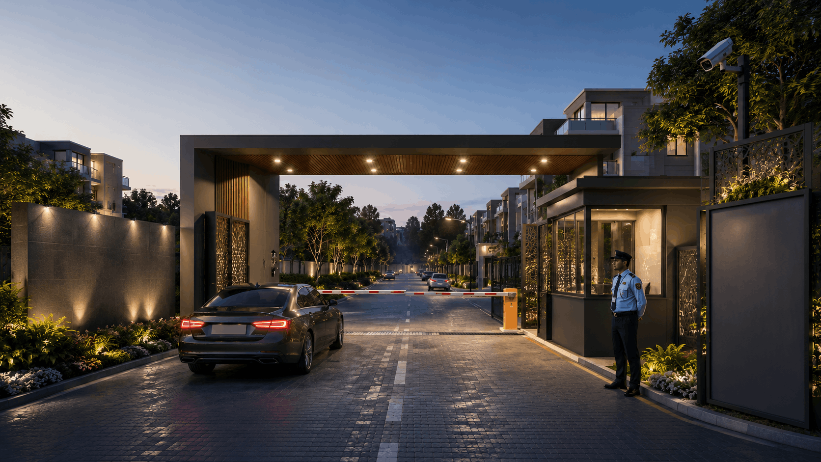Amolik Aster Woods gated society with 24 hours security