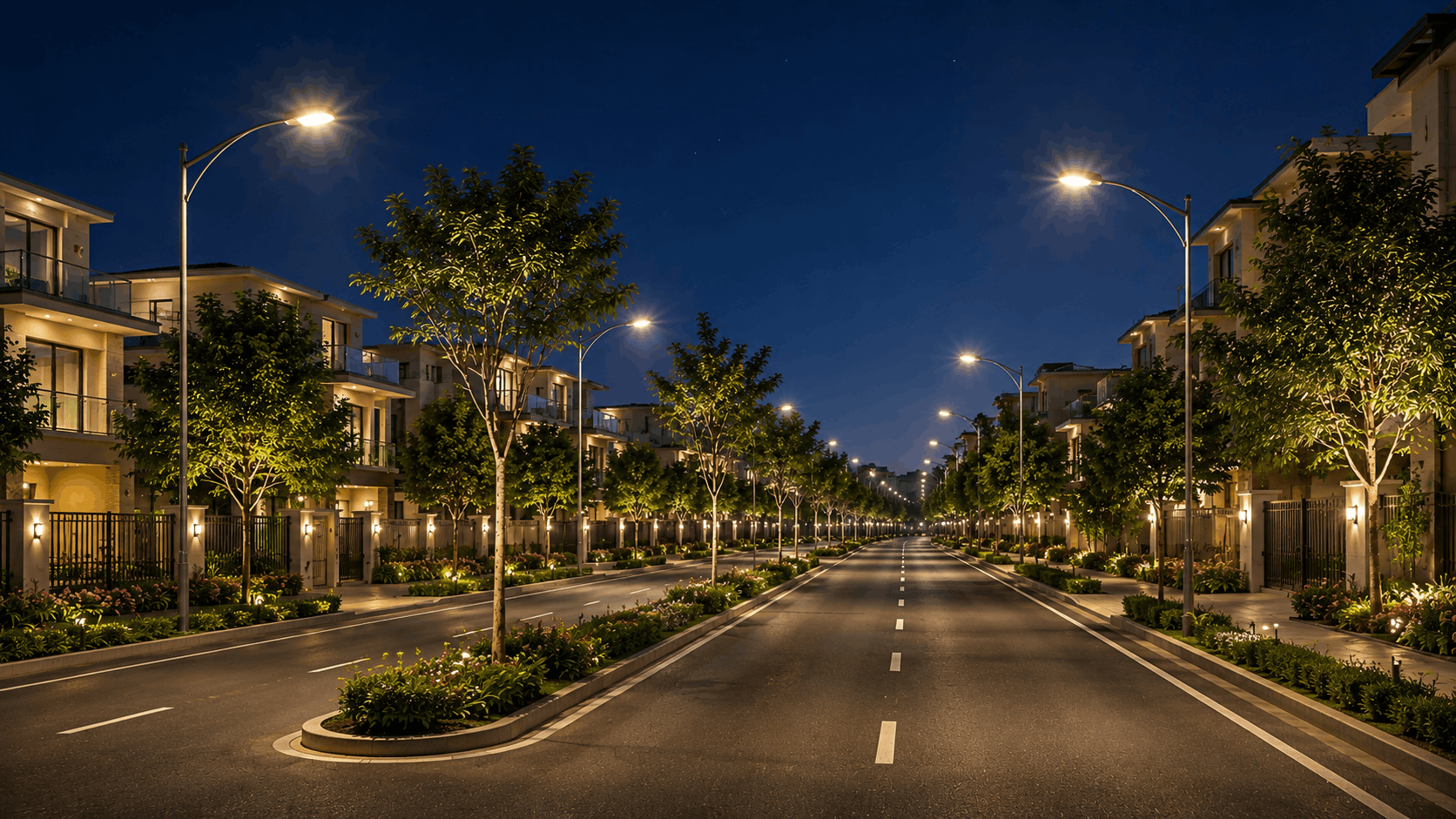 Amolik Aster Woods Street Lighting Throughout